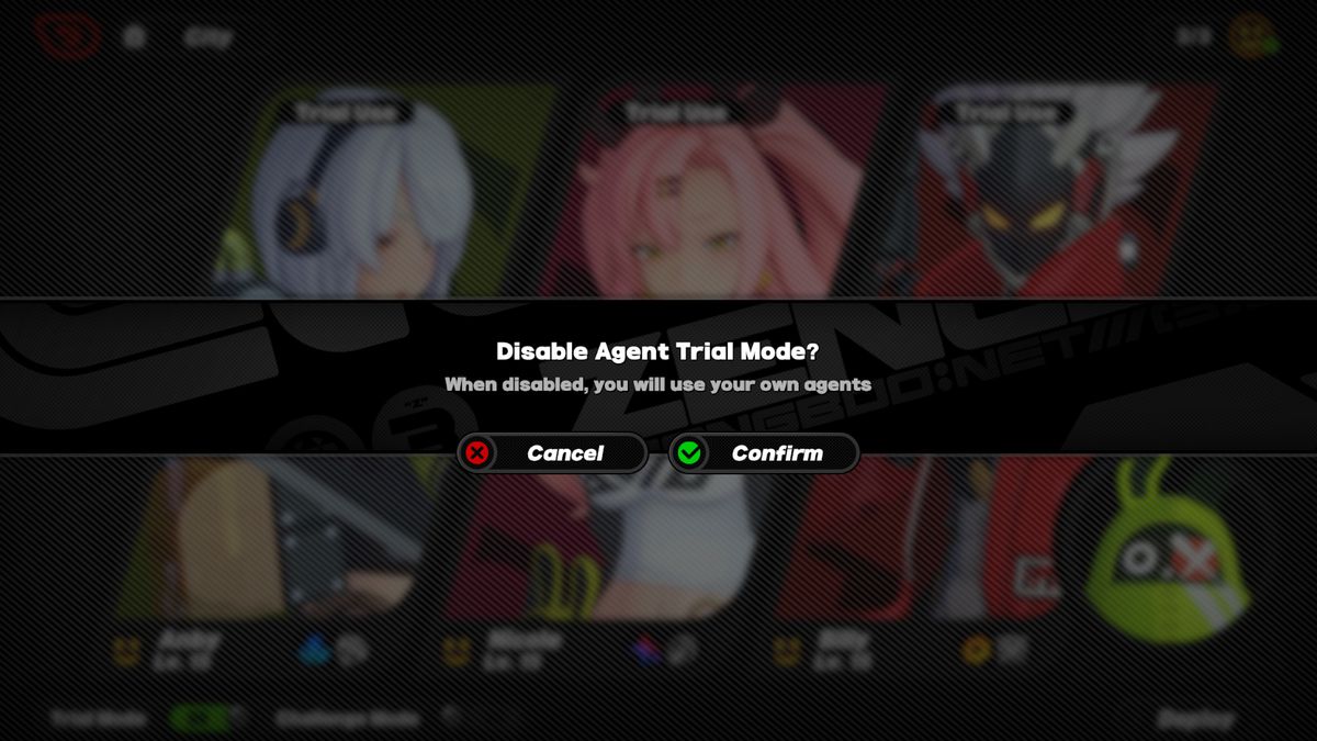 En menyskärm i Zenless Zone Zero som frågar om du vill inaktivera 
